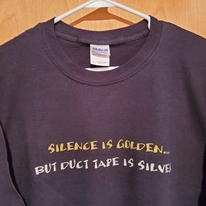 🔴 "Silence is Golden, but..." t-shirt, size XL